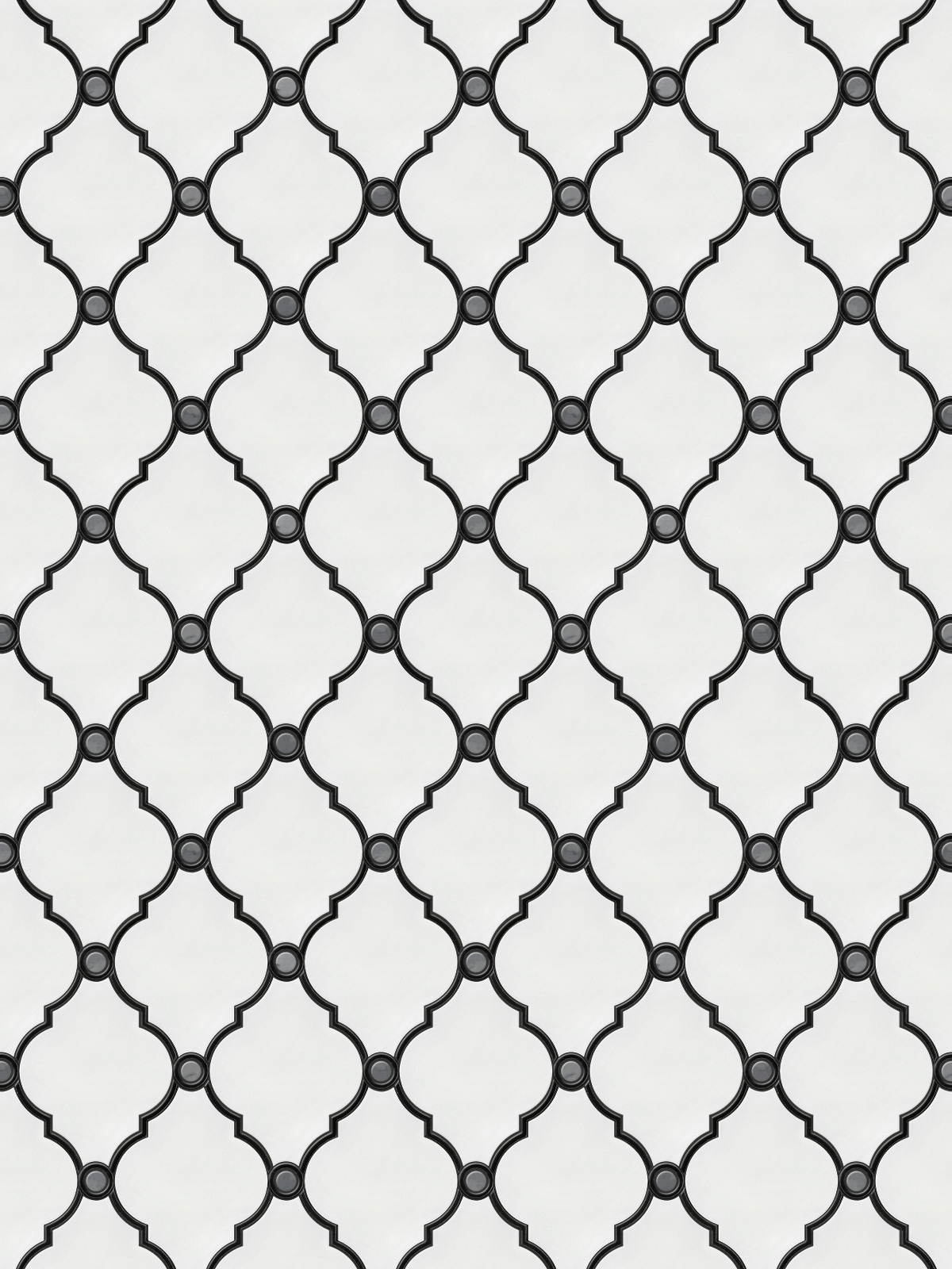 White black water jet luxury mosaic backsplash tile BA7004 2