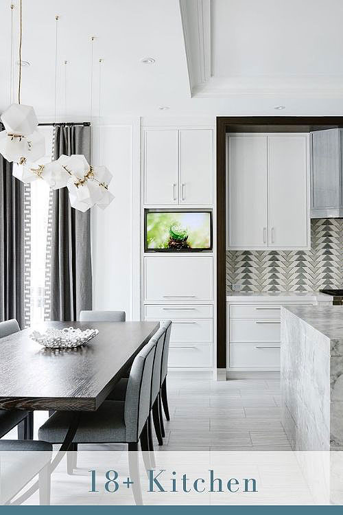 Colorful Backsplash for White Kitchen