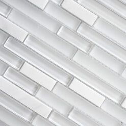 MODERN White Marble Glass Kitchen Backsplash Tile | Backsplash.com