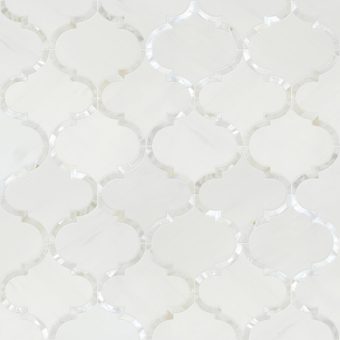 Mother of Pearl Waterjet White Mosaic Backsplash Tile