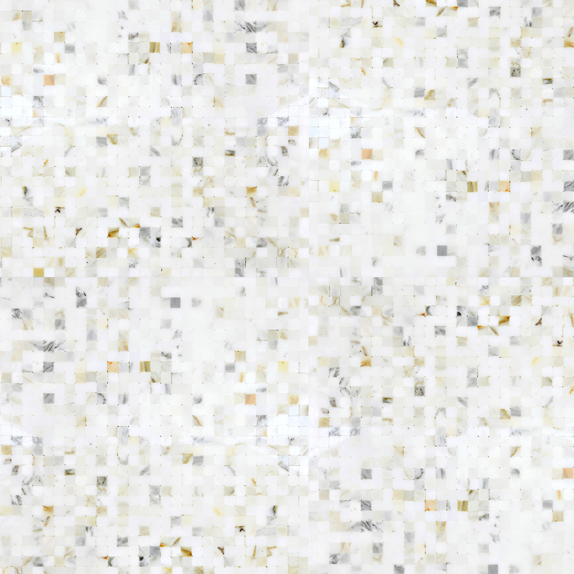 Small Cube Calacatta Gold Mosaic Tile BA7007 6