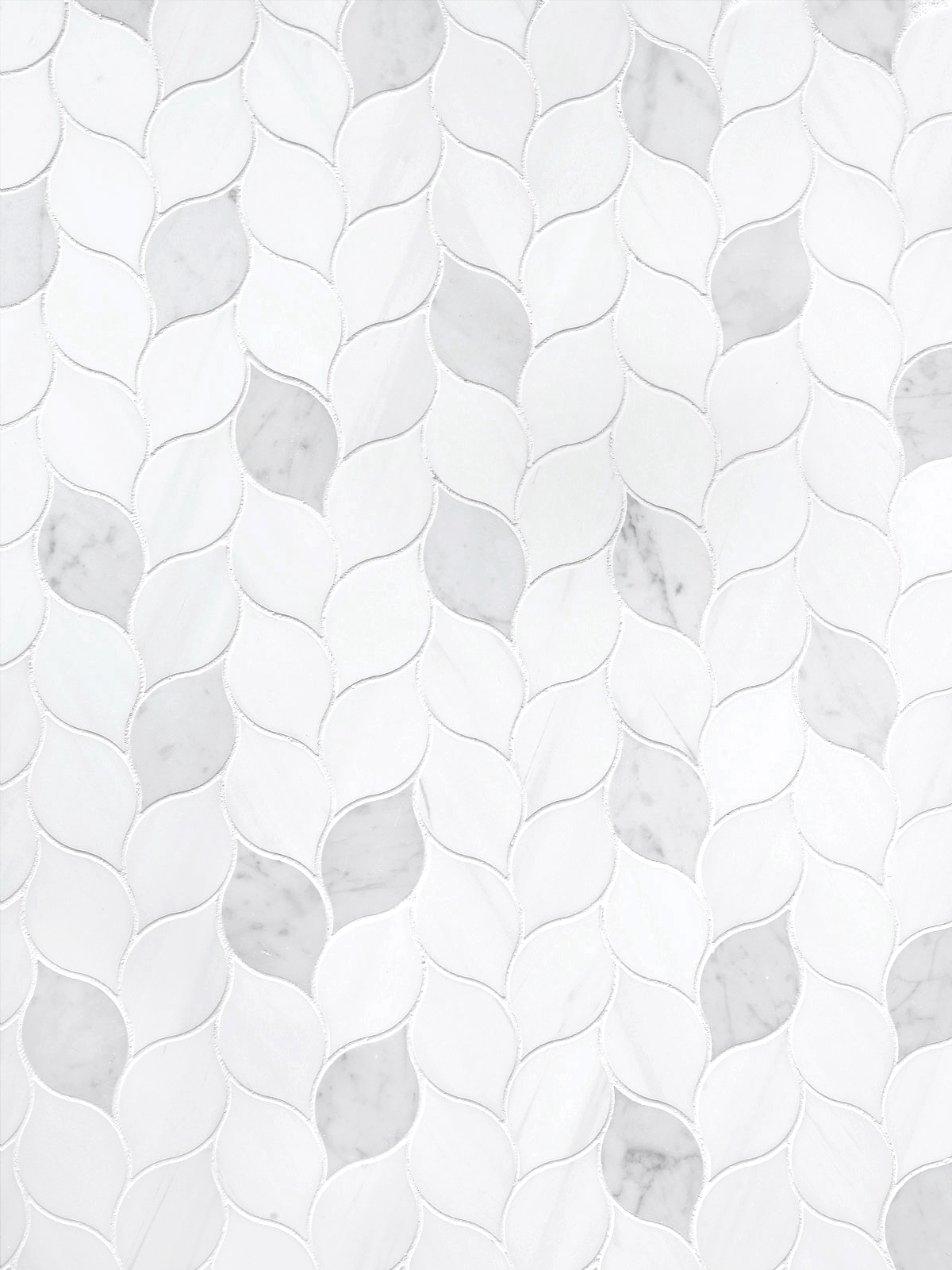 White Gray Marble Leaf Mosaic Backsplash Tile BA6316 3