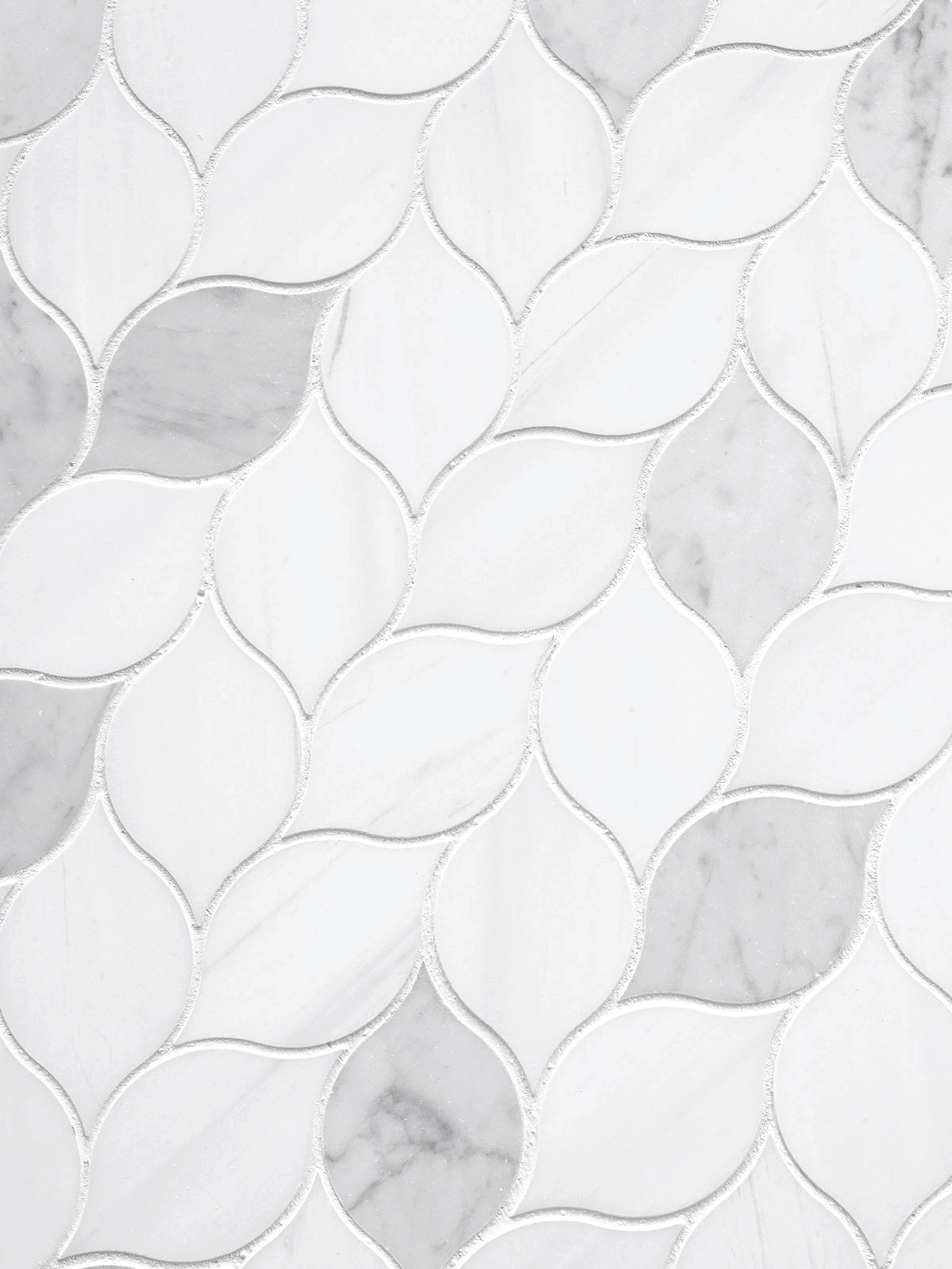 White Gray Marble Leaf Mosaic Backsplash Tile BA6316 4