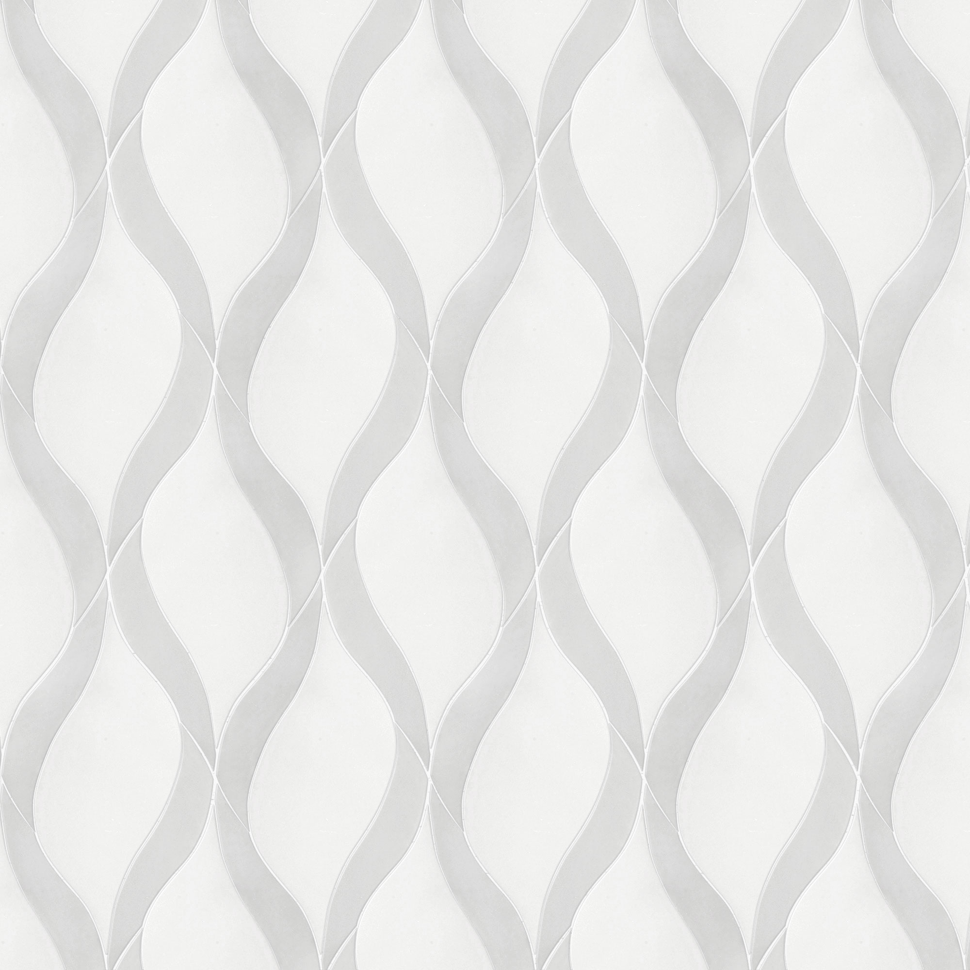 White Gray Waterjet Luxury Mosaic Backsplash Tile BA7006 14