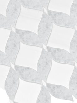 White Gray Waterjet Mosaic Kitchen Backsplash Tile BA6317 2