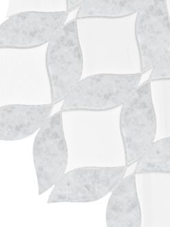 White Gray Waterjet Mosaic Kitchen Backsplash Tile BA6317 3