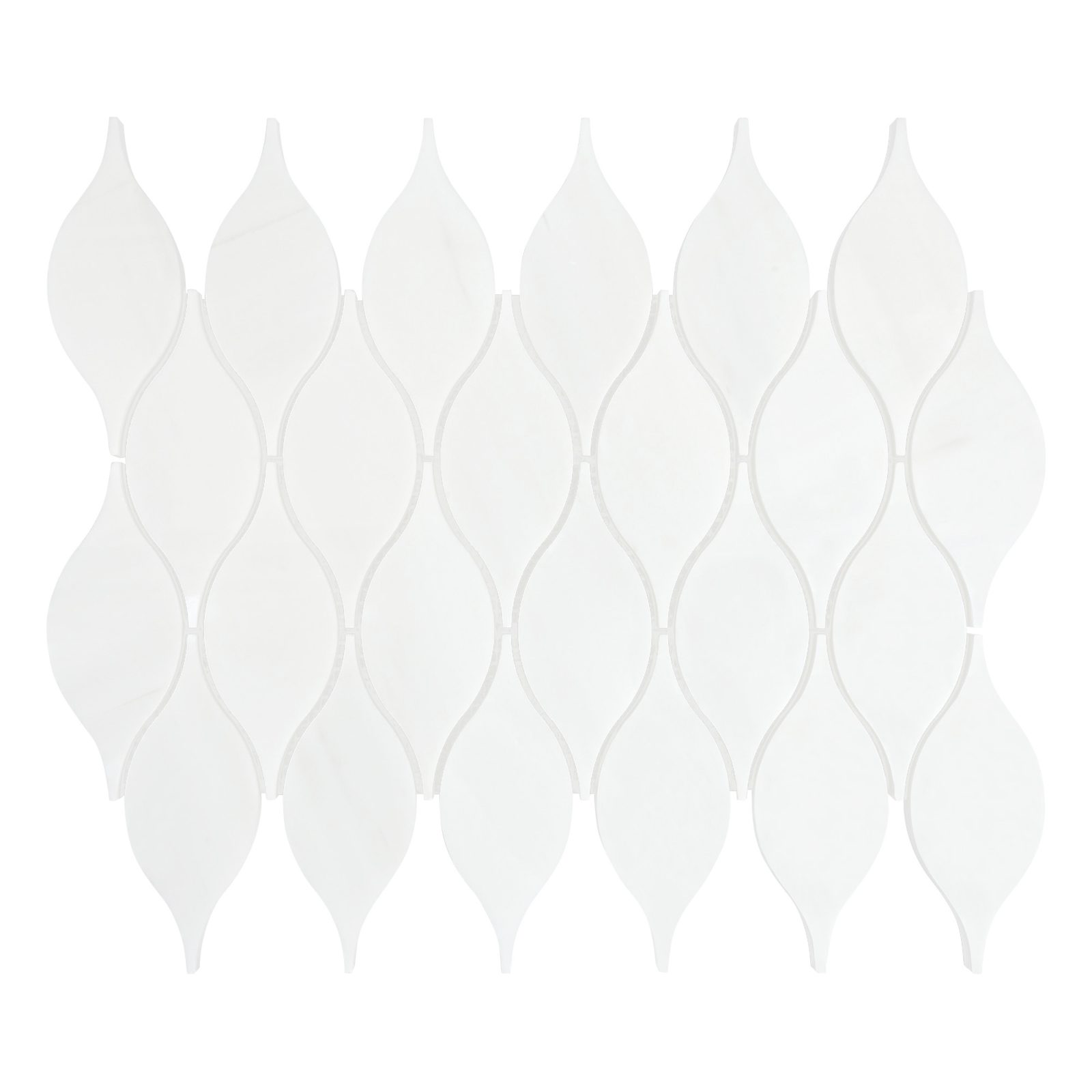White Marble Oval Backsplash Mosaic Tile BA7003 10