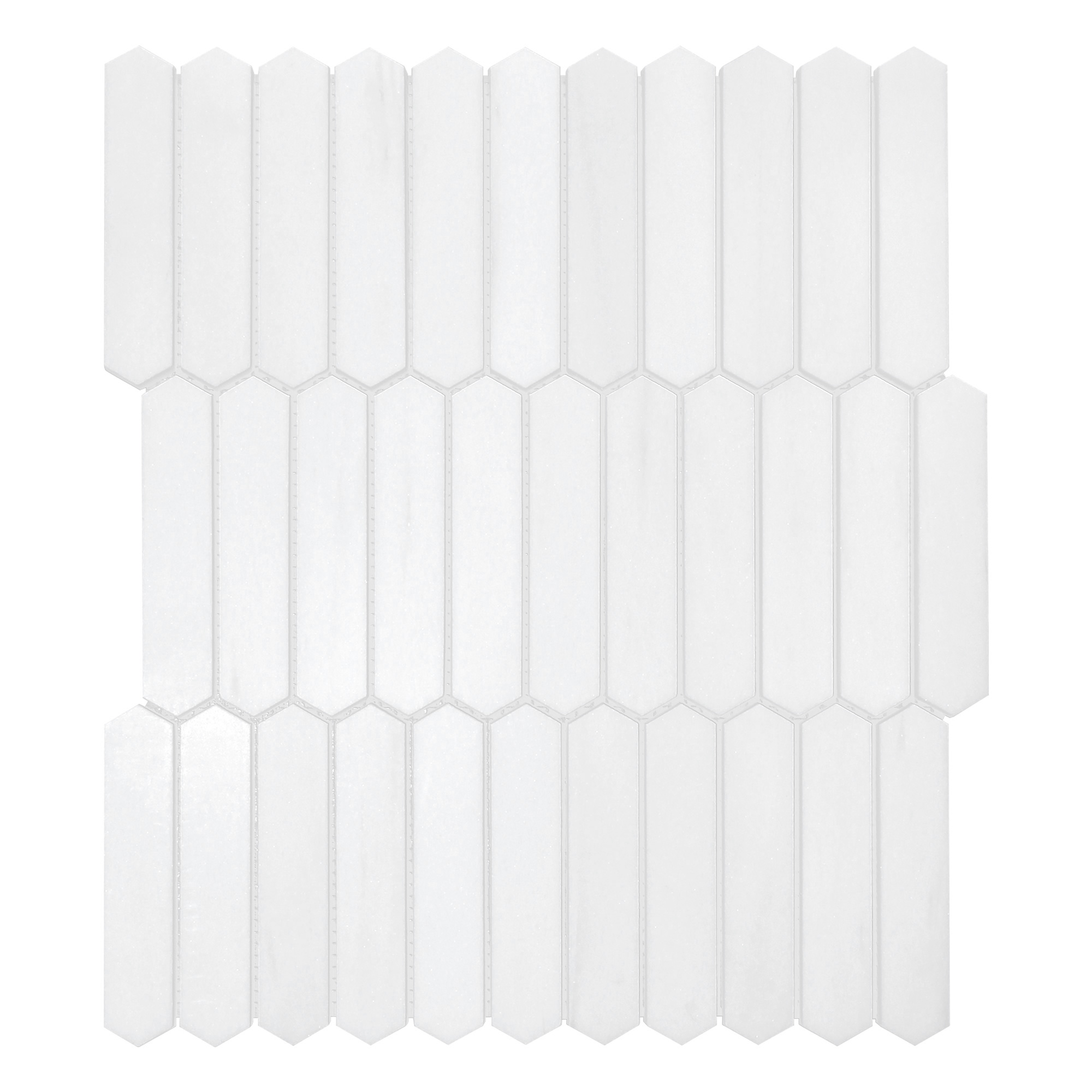 White Marble Small Picket Design Backsplash Mosaic Tile BA6302 9