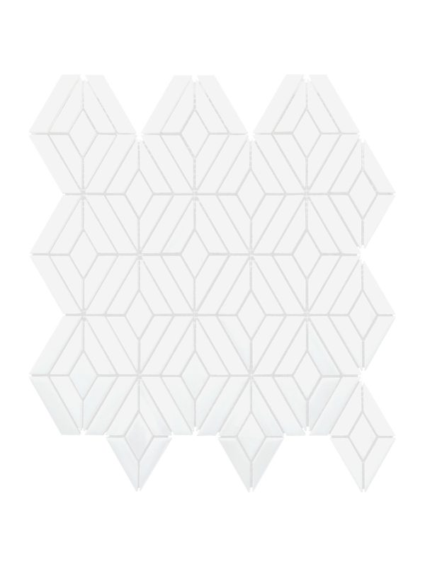White Modern Marble Backsplash Mosaic Tile BA6307 7