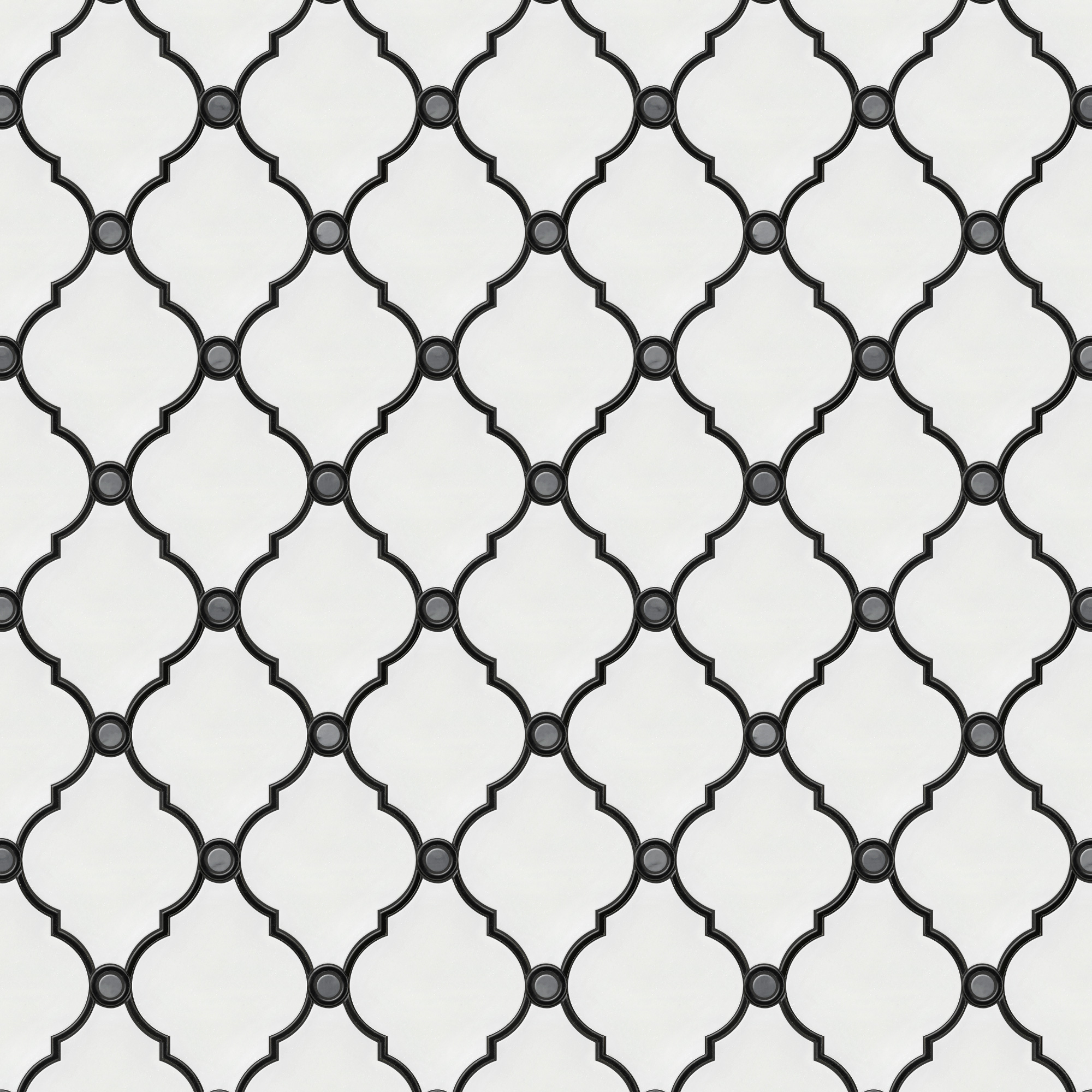 White black water jet luxury mosaic backsplash tile BA7004 6