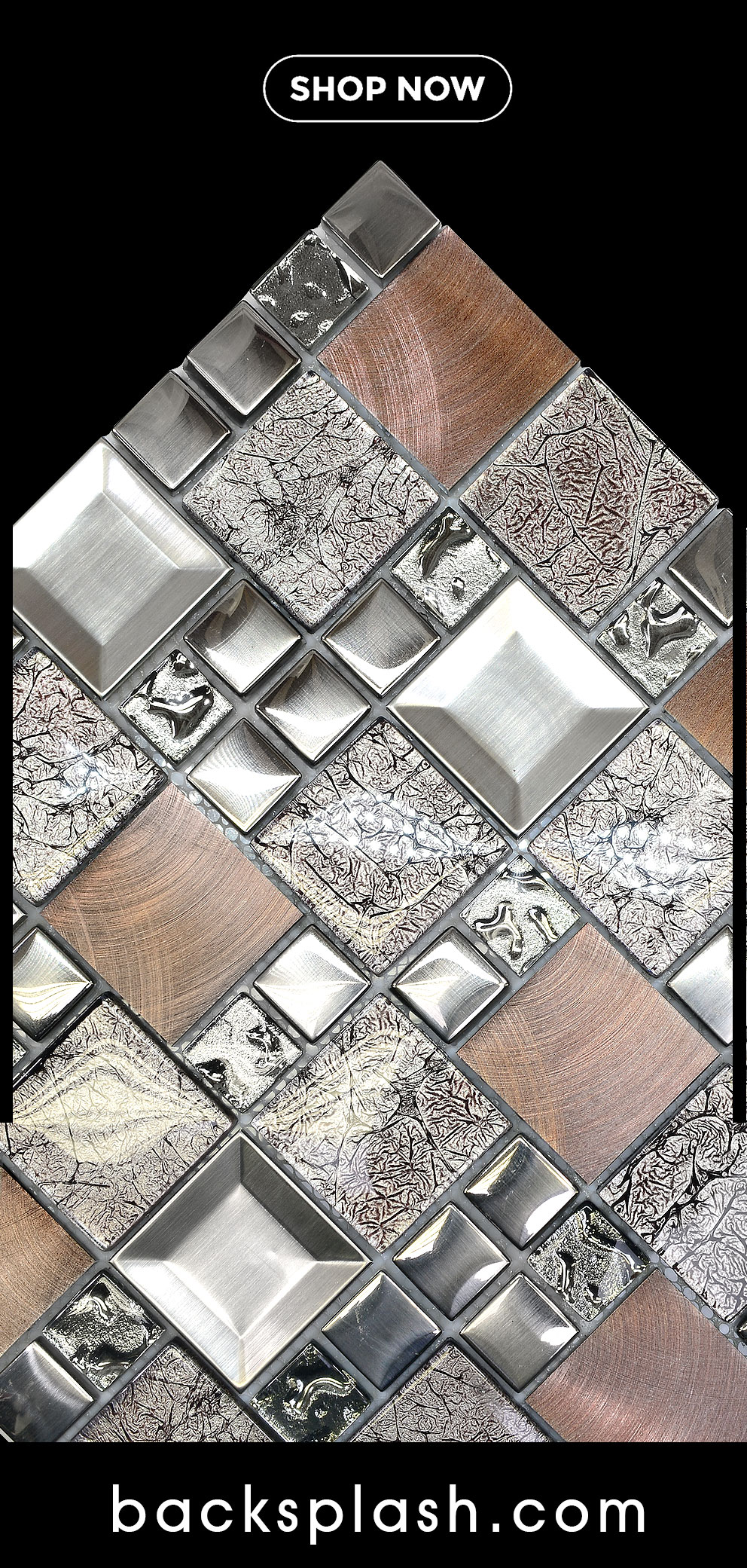 Glass Metal Backsplash Tile 5
