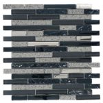 Blue Gray Color Glass Quartz Mosaic Tile | Backsplash.com