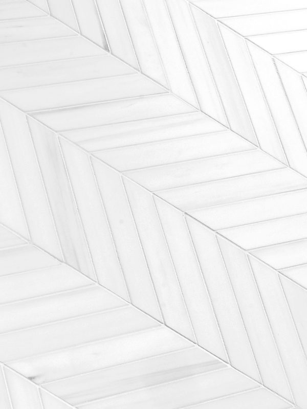 Long White Chevron Mosaic Large Backsplash Tile BA6322 1