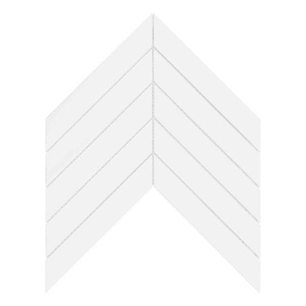 Long White Chevron Mosaic Large Backsplash Tile BA6322 10