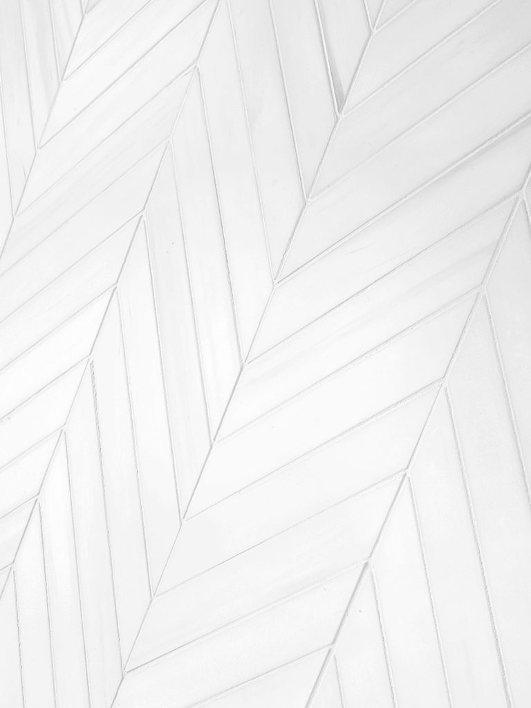 Long Modern White Marble Chevron Mosaic Tile