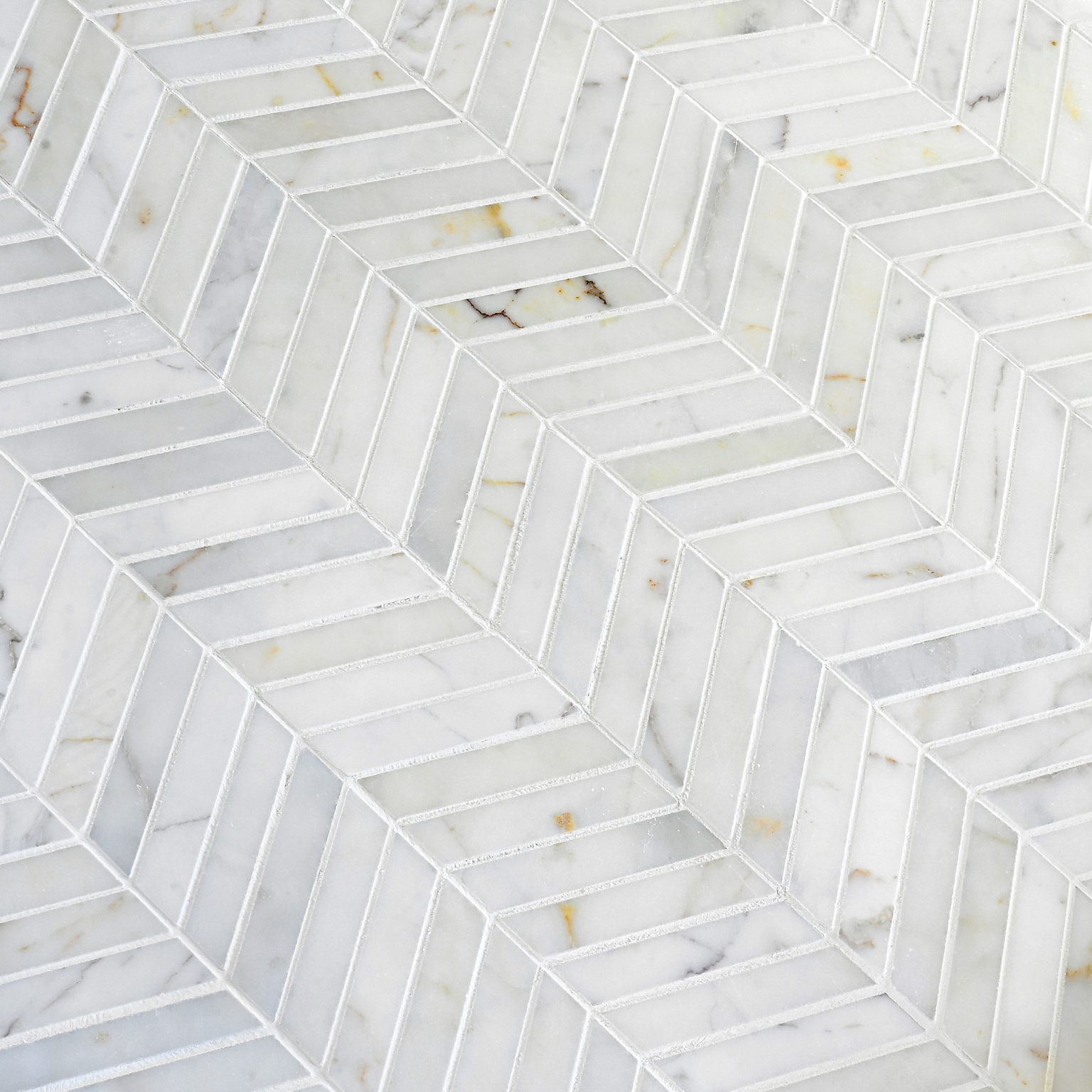 Warm Color Gold White Gray Chevron Mosaic Backsplash Tile