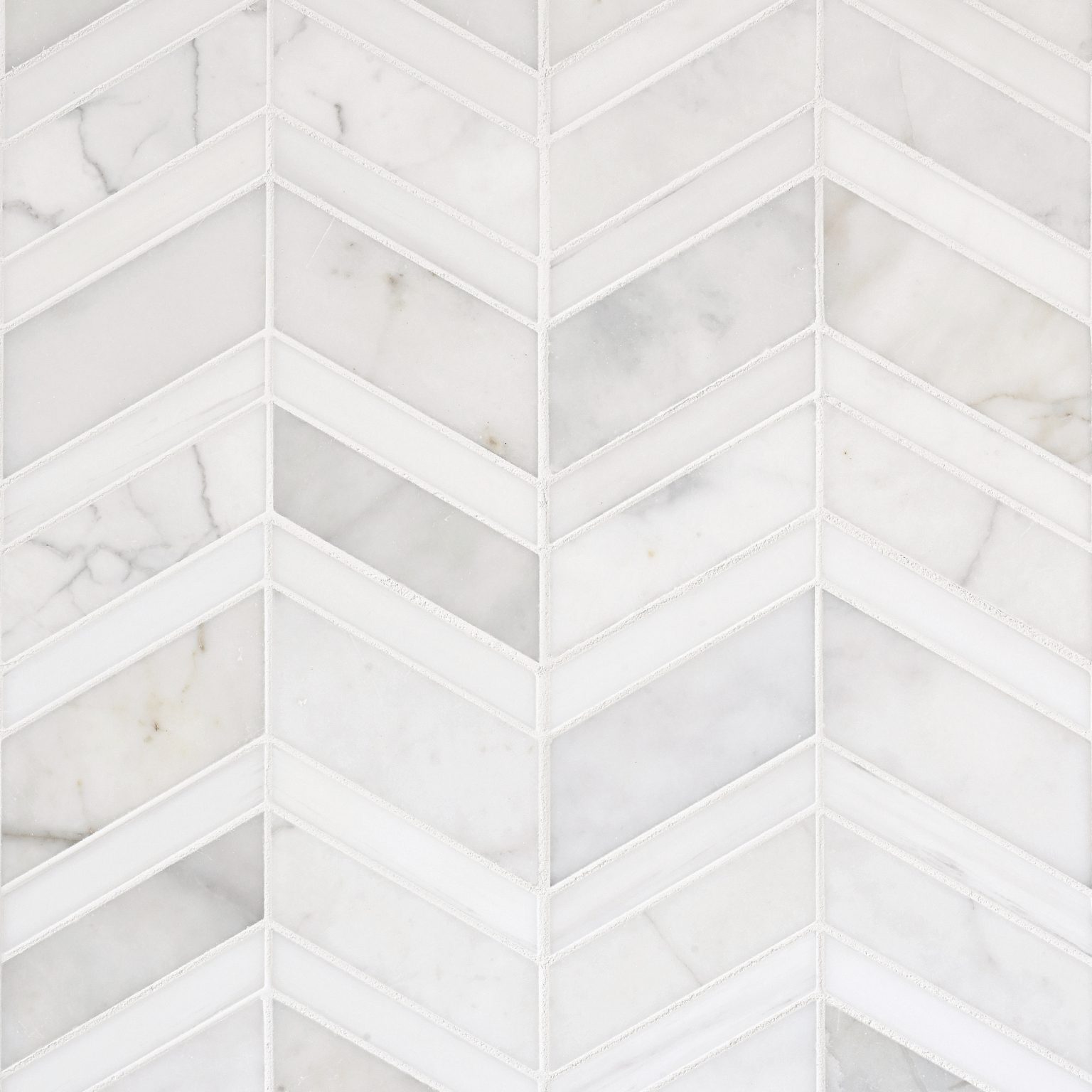 White Gray Gold Chevron Marble Mosaic Backsplash Tile