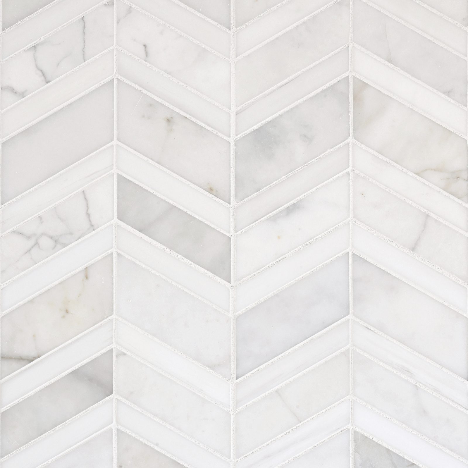 White Gray Gold Chevron Marble Mosaic Backsplash Tile