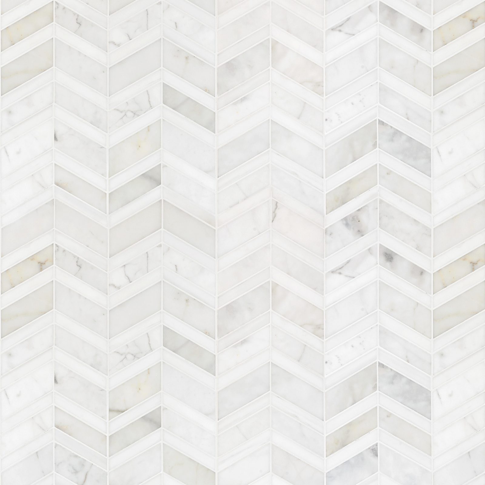 White Gray Gold Chevron Marble Mosaic Backsplash Tile