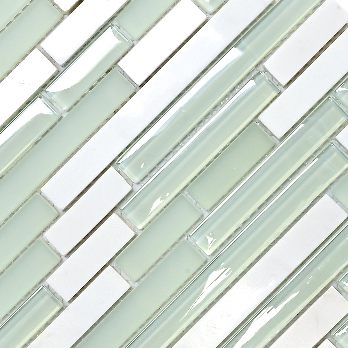 green white glass marble backsplash tile BA1205