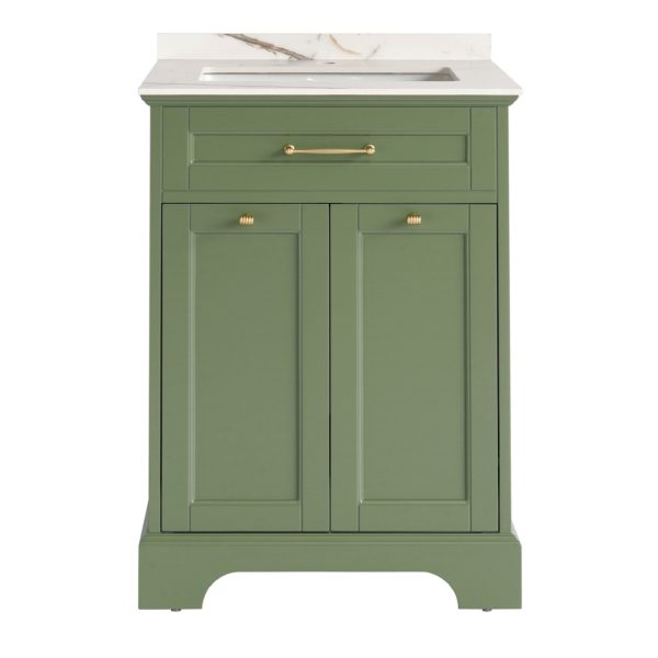 24 inch Gray Single Sink Vanity Base
