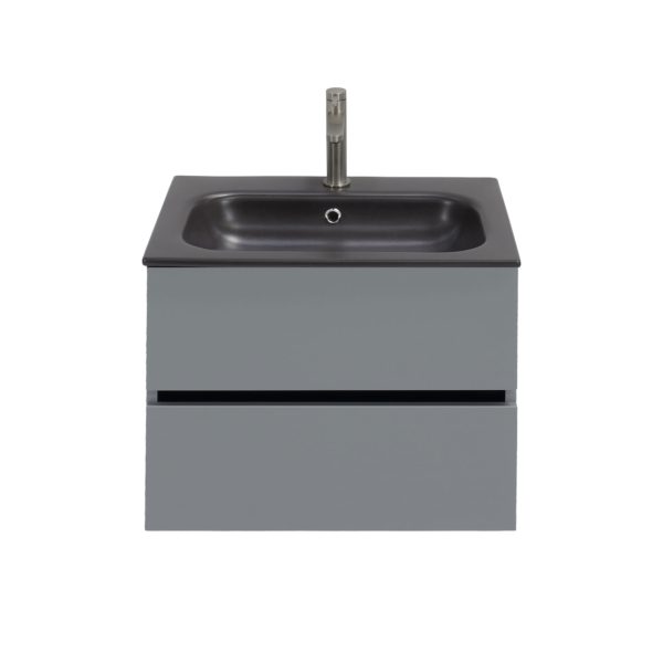 24 inch Matte Dust Gray Single Sink Floating Vanity