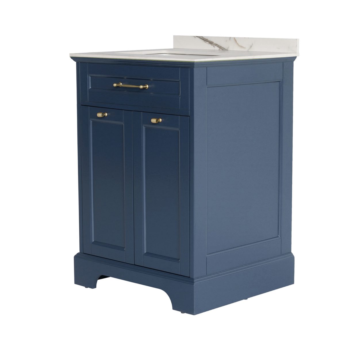 24 inch Navy Blue Single Sink Vanity Side View 1 a