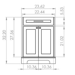24 inch Single Sink Vanity Cabinet Dimensions