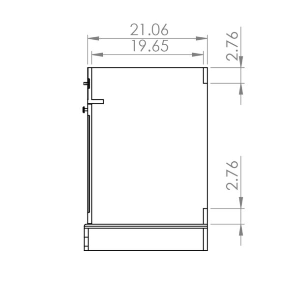 24 inch Single Sink Vanity Cabinet side Dimensions a