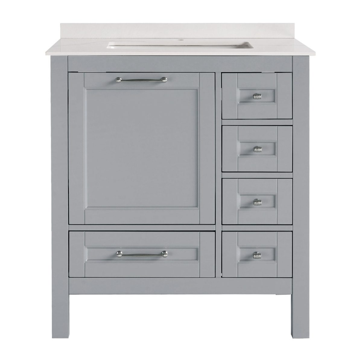 30 inch Gray Single Sink Vanity Cabinet Base a