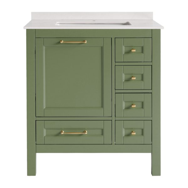 30 inch Green Single Sink Vanity Cabinet a