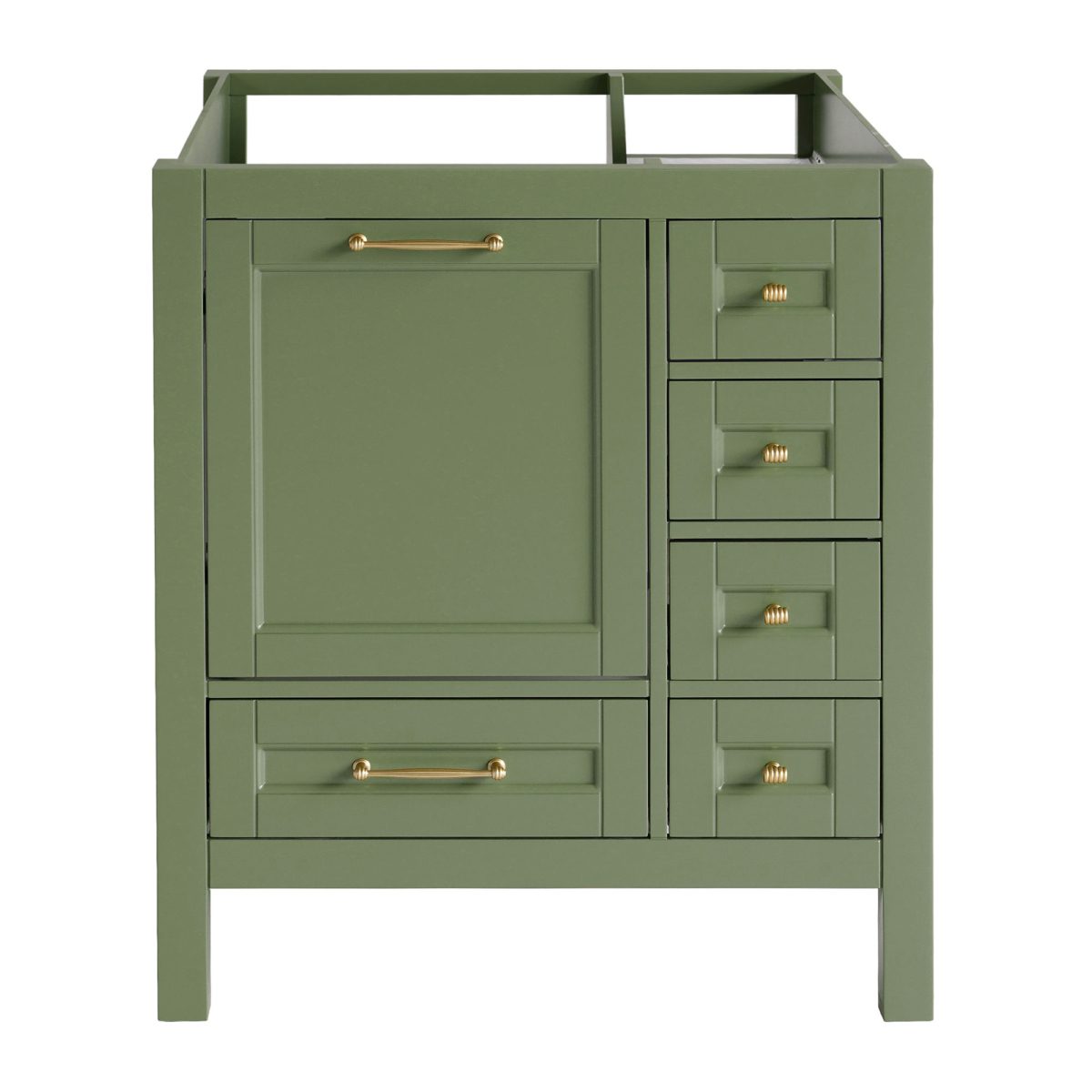 30 inch Green Single Sink Vanity Cabinet without top a