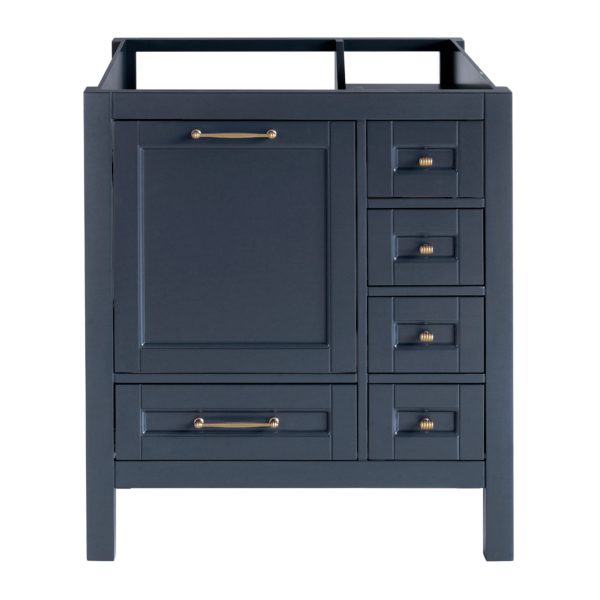 30 inch Navy Blue Single Sink Vanity without top a