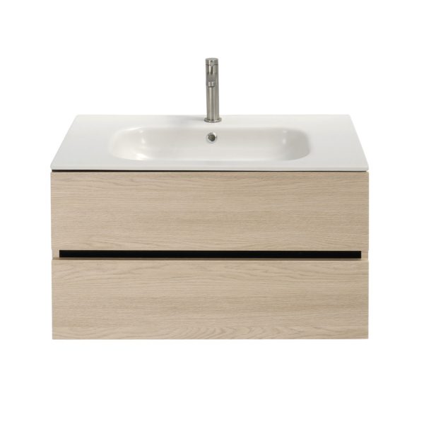 32 inch Light Oak single sink floating vanity 1 1