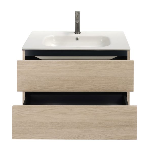 32 inch Light Oak single sink floating vanity 3