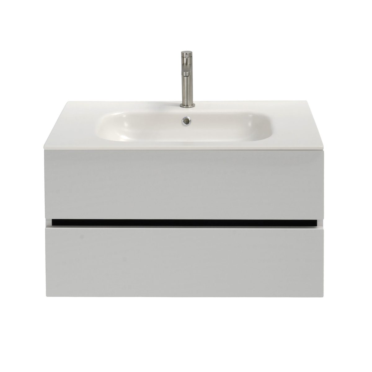 32 inch Matte Cashmere Single Sink Floating Vanity Side View 1