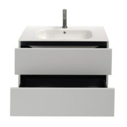 32 inch Matte Cashmere Single Sink Floating Vanity Side View 3