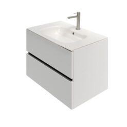 32 inch Matte Cashmere Single Sink Floating Vanity Side View 4