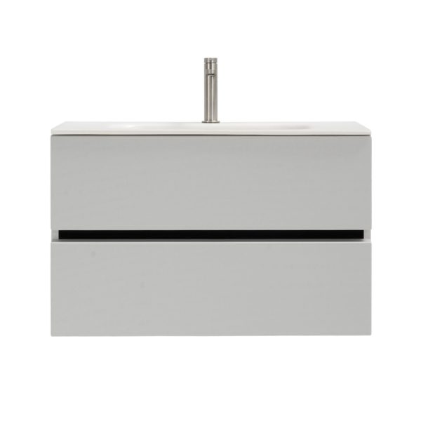 32 inch Matte Cashmere Single Sink Floating Vanity Side View 6 1