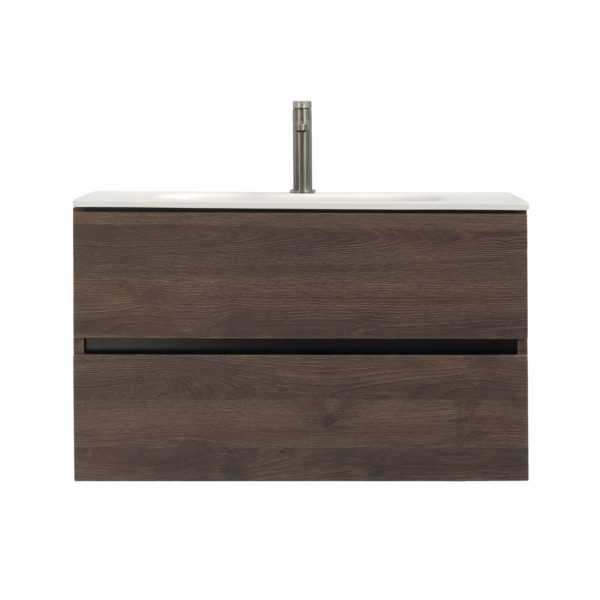 3222 Dark Oak Single Sink Floating Vanity 6