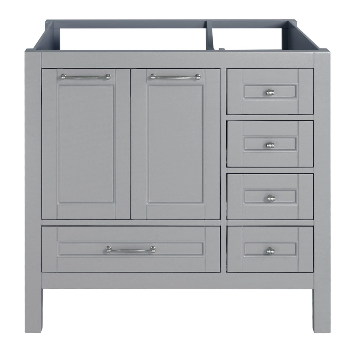 36 inch Gray Single Sink Vanity Without Top a