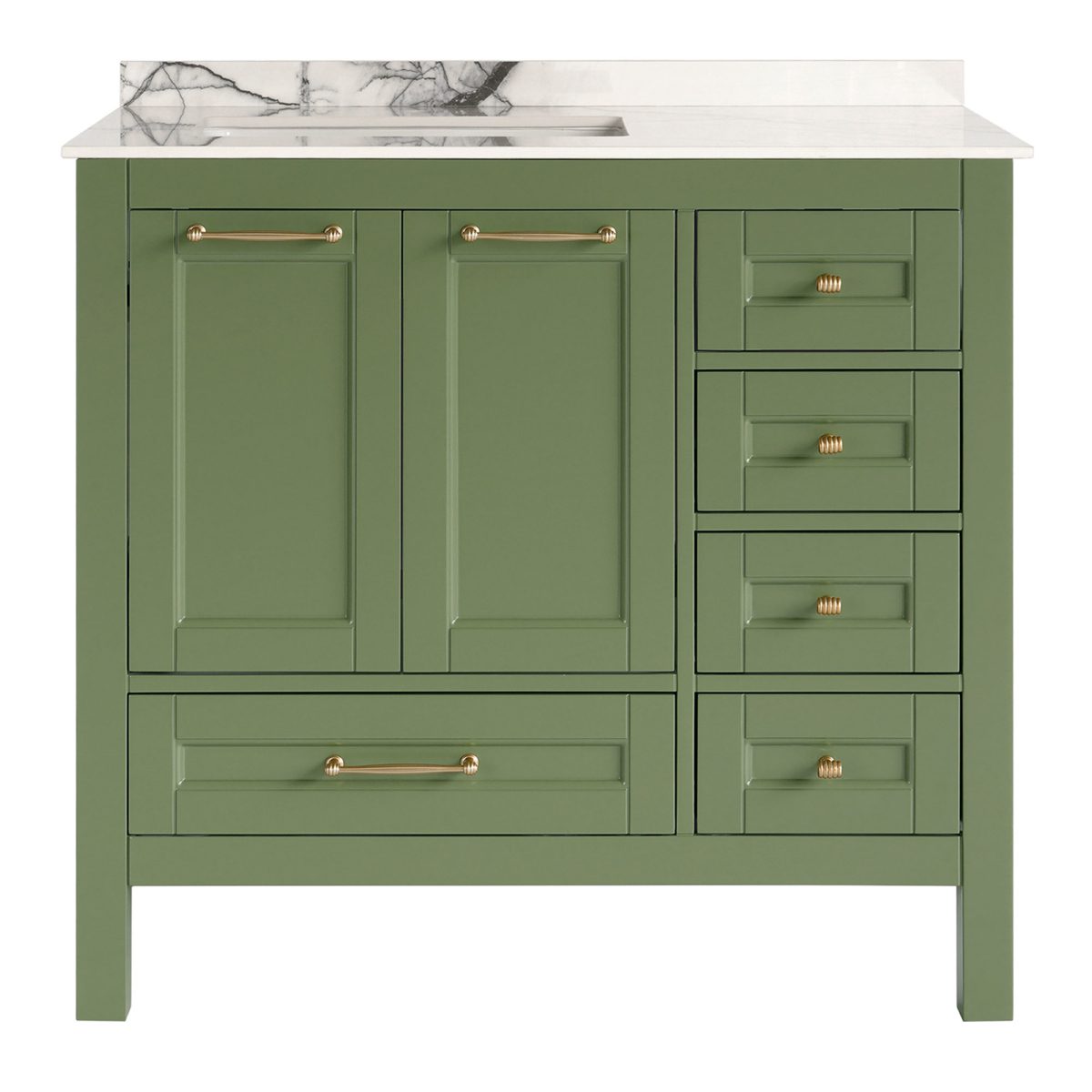 36 inch Green Single Sink Vanity Cabinet a