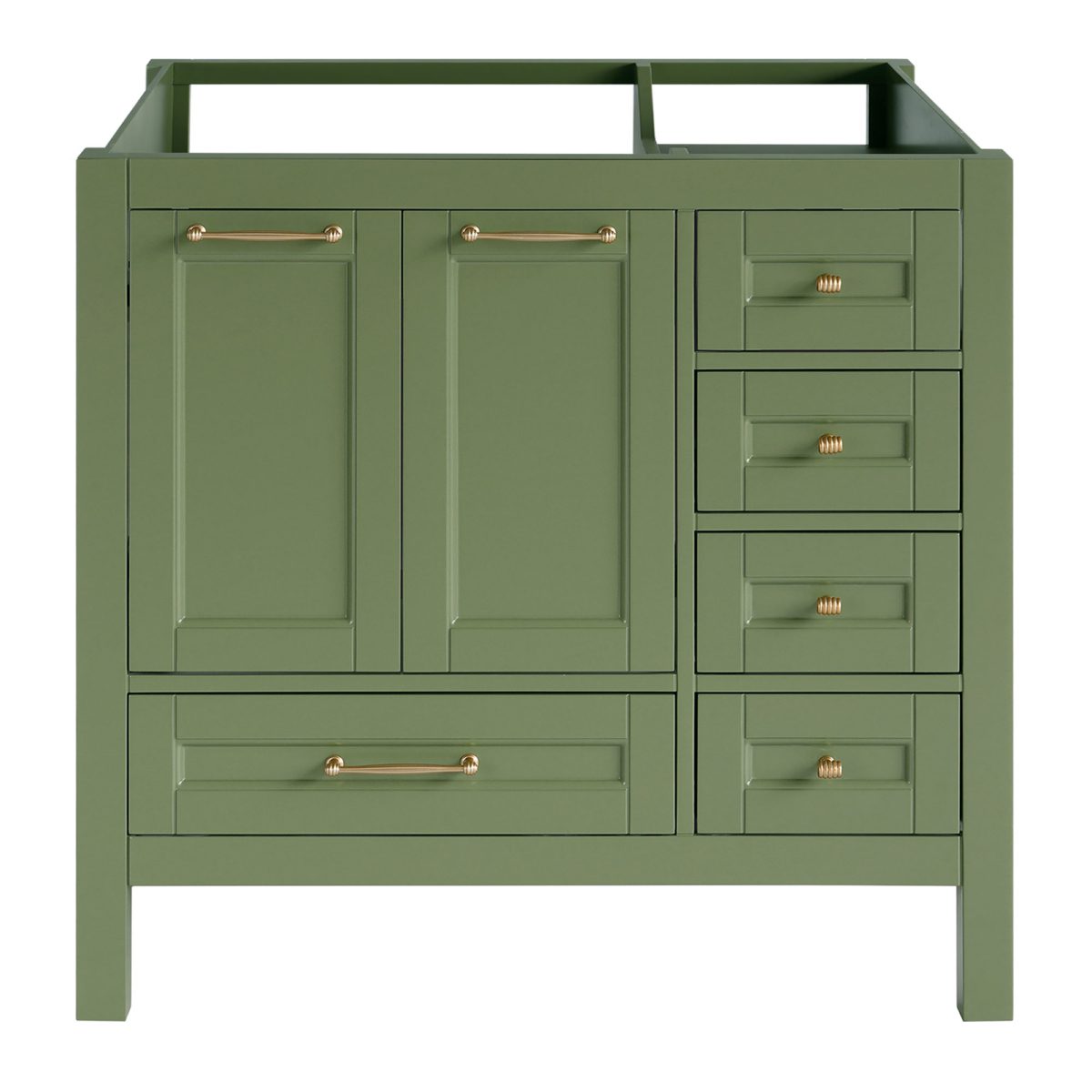 36 inch Green Single Sink Vanity without top a