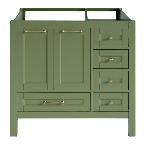 36 inch Green Single Sink Vanity without top a