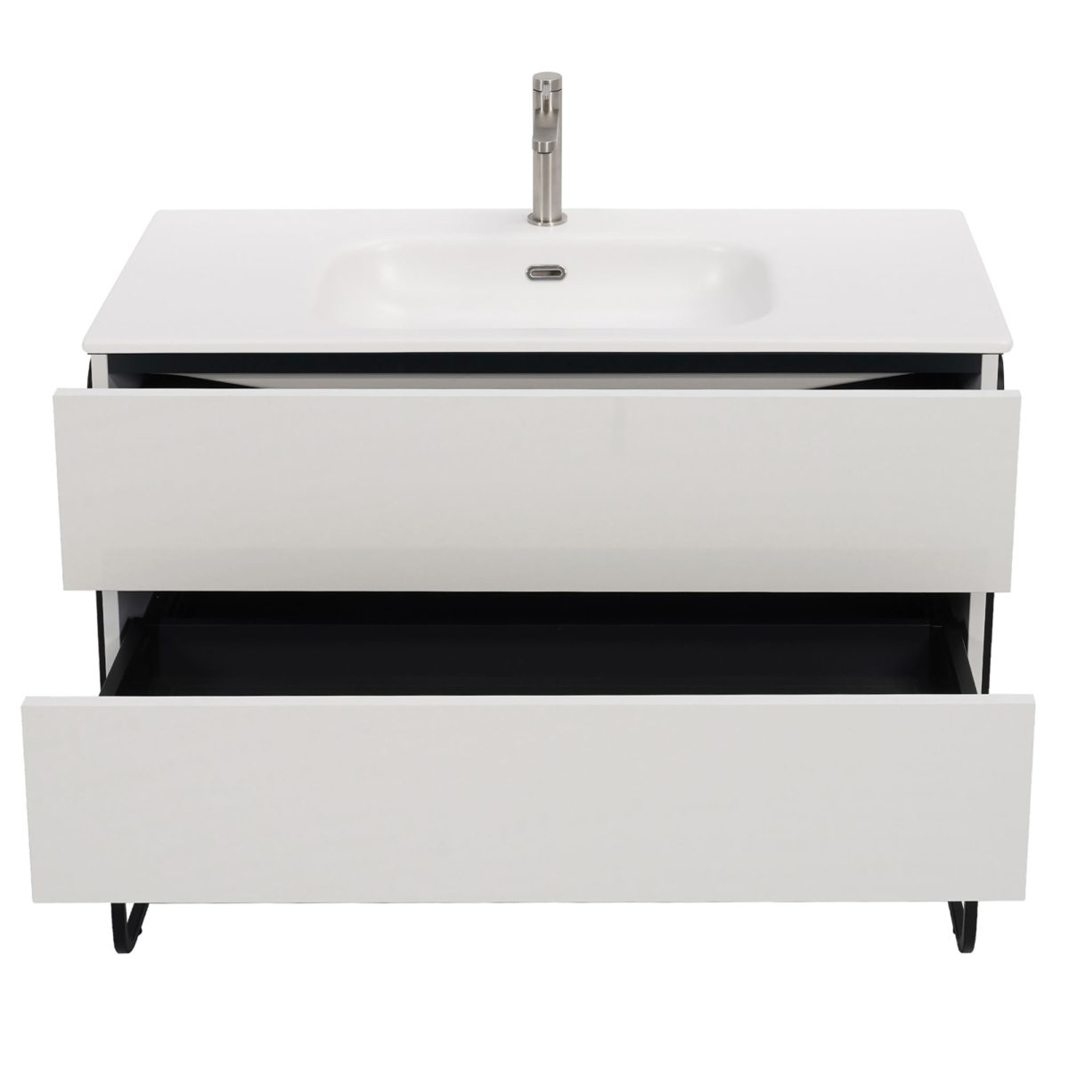 40 inch High Gloss Anthracite Single Sink Floating Vanity 2