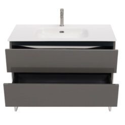 40 inch High Gloss Anthracite Single Sink Floating Vanity 3