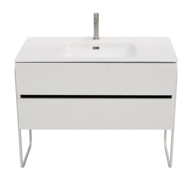 40 inch High Gloss Anthracite Single Sink Floating Vanity 6