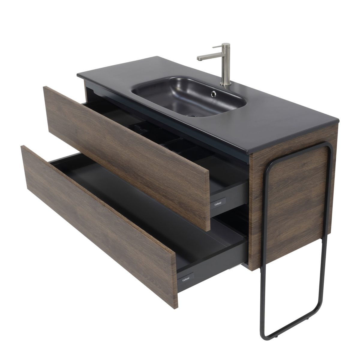 48 inch Dark Oak Single Sink Floating Vanity 3