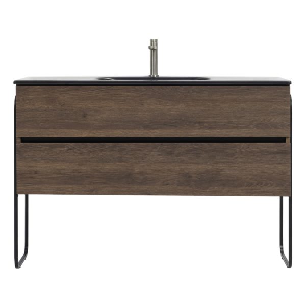 48 inch Dark Oak Single Sink Floating Vanity 6
