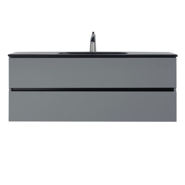 48 inch Dark Oak Single Sink Floating Vanity 7